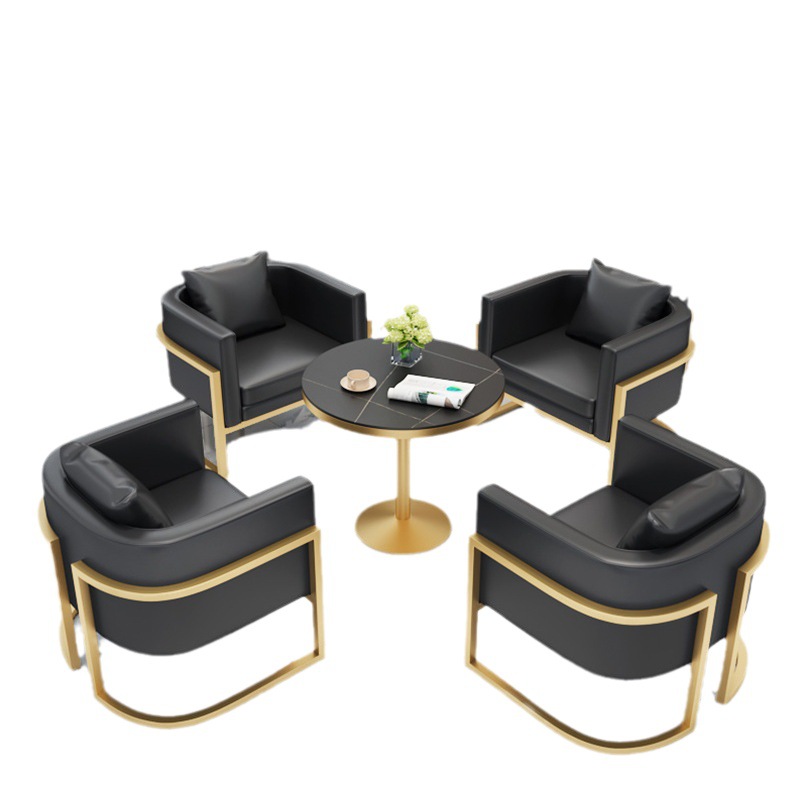 Office Furniture Luxury - Büromöbel Wartezimmer-Empfangssofa Modernes Leder-Bürosofa-Set Luxus-Couches 3+2+1-Sitzer