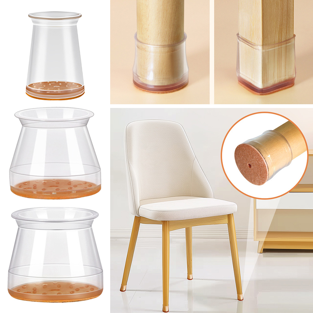 Visitor Chair Padded - 8 Stück/Set Runde Stuhlbeinabdeckungen aus Silikon