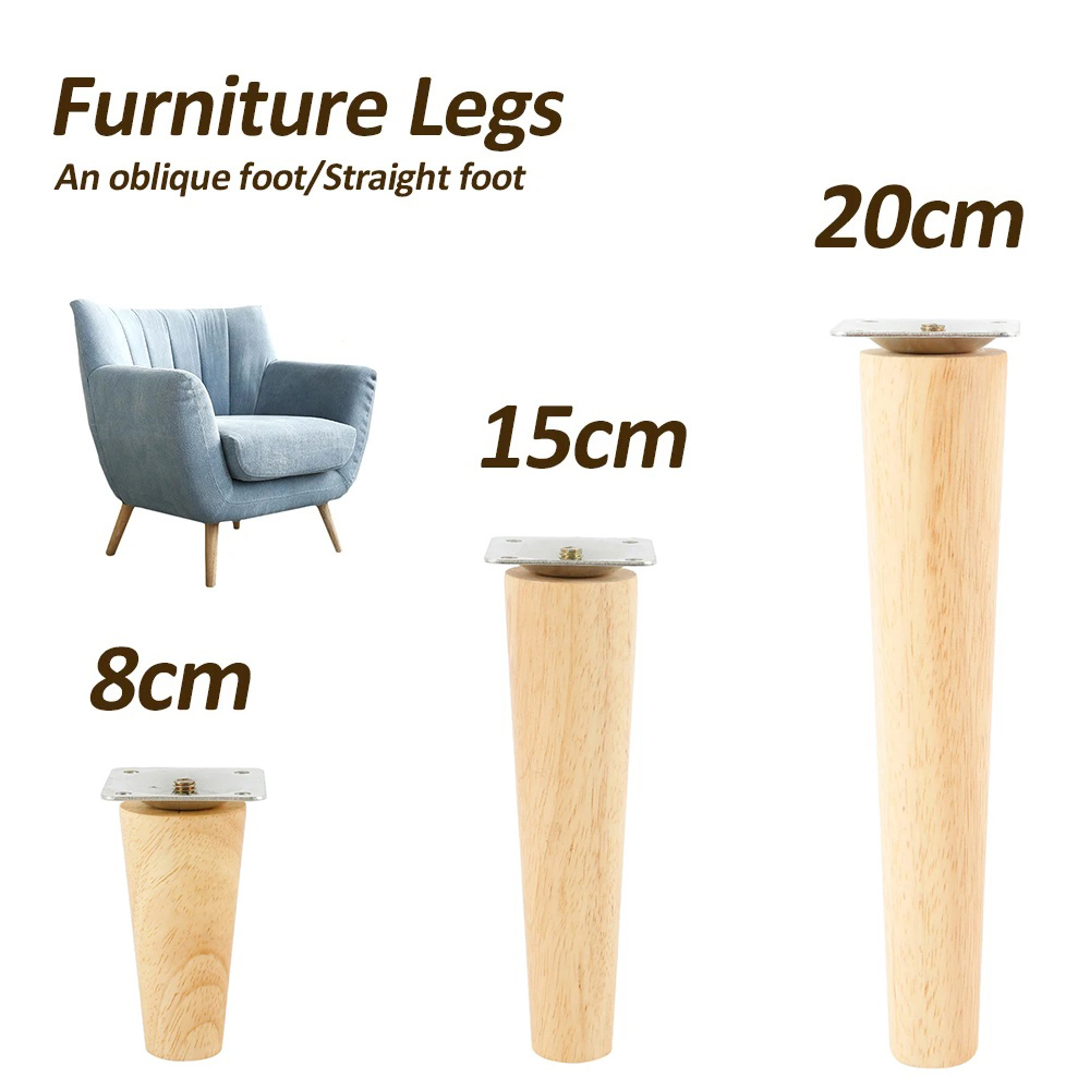Office Furniture Group - 4er-Set Höhe Holzmöbelbeine 8/15/20 cm gerader