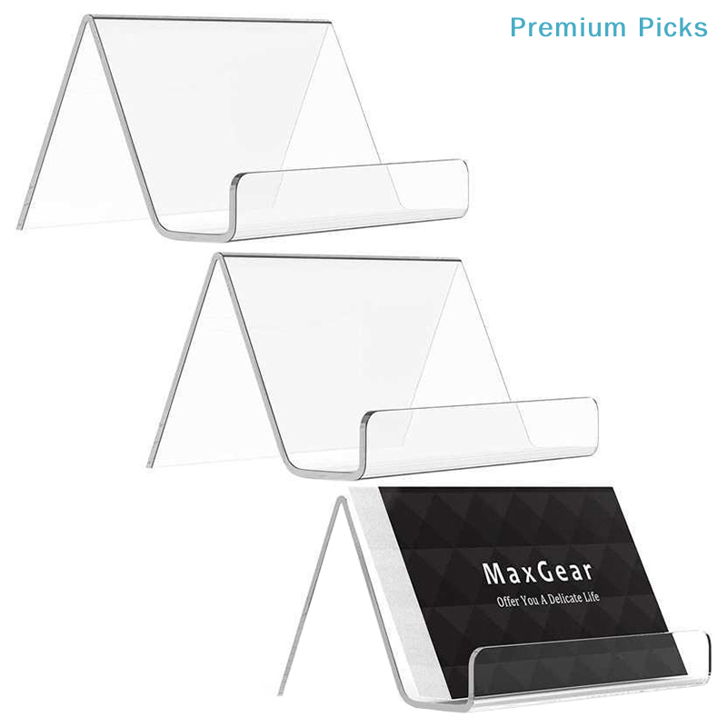 Office Furniture And Design - Tragbarer transparenter Acryl-Visitenkartenhalter für den Schreibtisch,