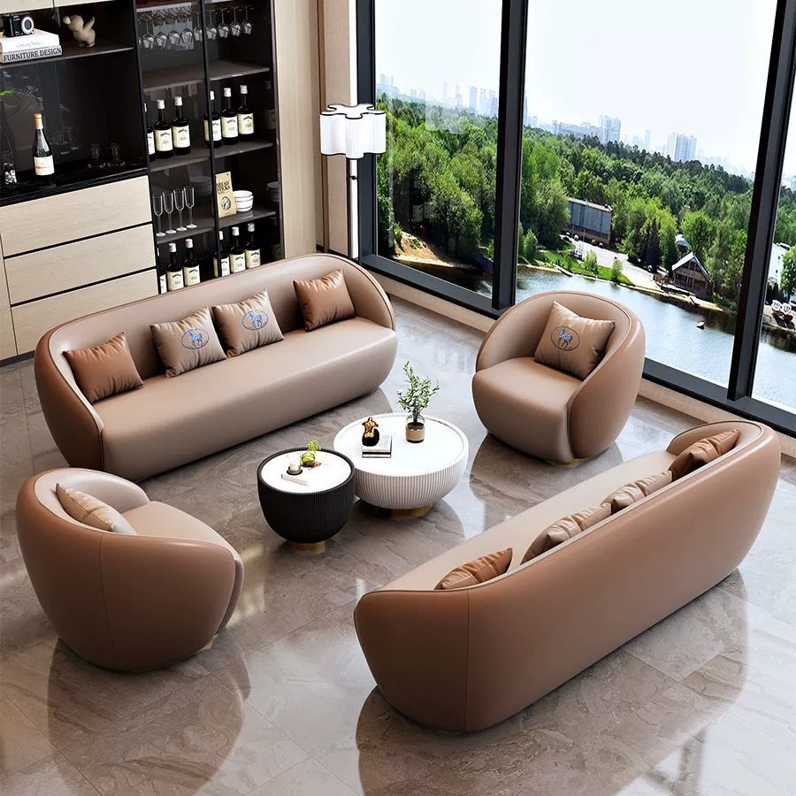 Office Furniture Luxury - Leichtgewichtiges Luxus-Bürosofa Modernes Minimalistisches Business-Empfangs-Konferenz-Freizeit-Ruhe-Büro-Dreisitzer-Sofa Großhandel