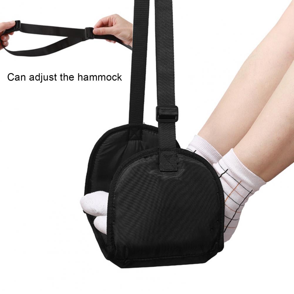 Under Desk Hammock - Flugzeug-Fußhängematte, Längenverstellbare Plattformbasis, Fußstütze mit Memory-Schaum,