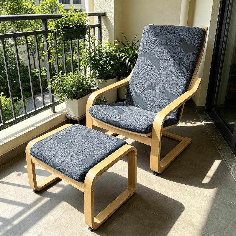 Leaves Jacquard Poang Stuhlauf – Visitor Chair Padded Bewertung und Preis