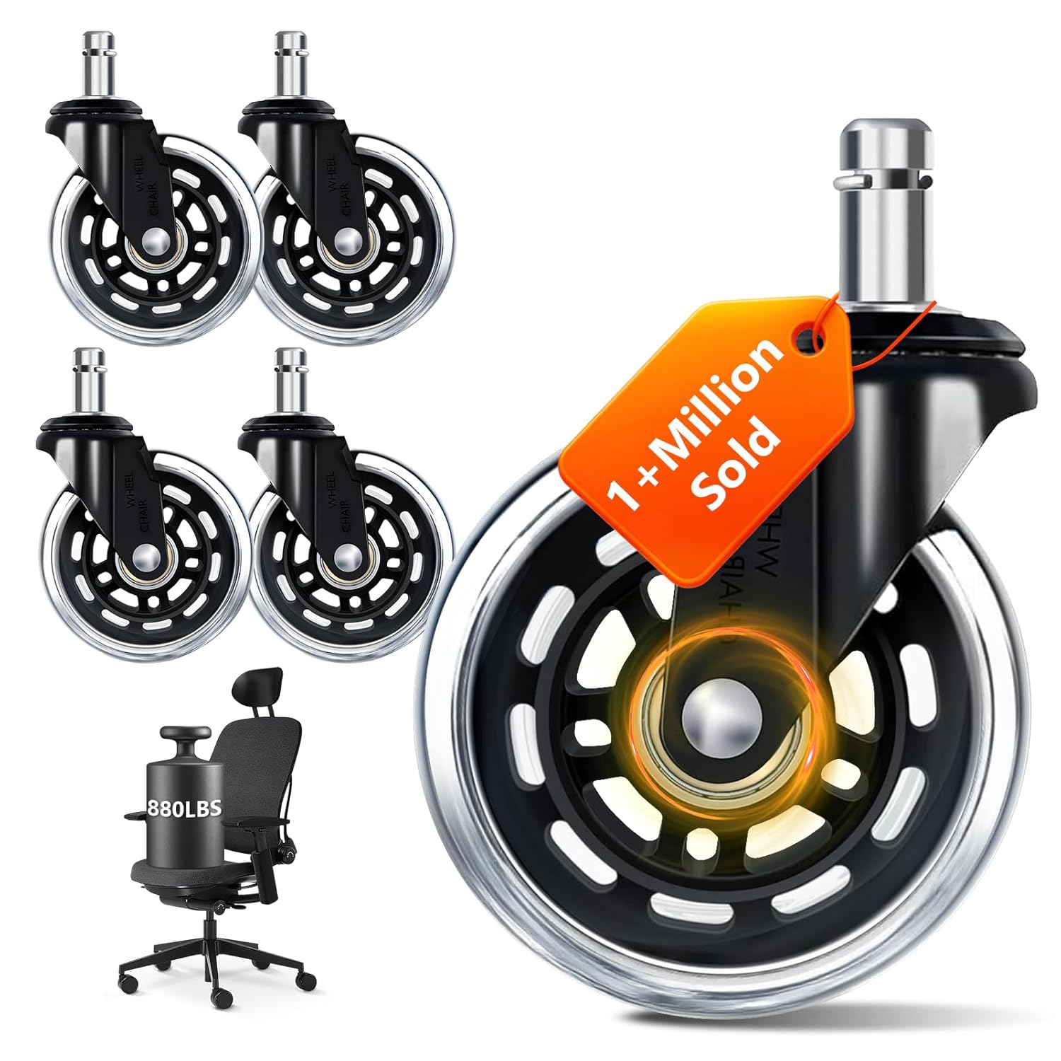 3-Zoll-Bürostuhlrollen, 5er-Se – Office Furniture Group Bewertung und Preis