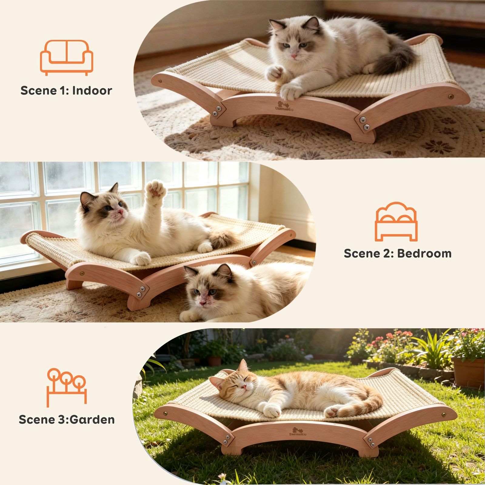 Sisal-Katzenkratzbett für Haus – Under Desk Hammock Bewertung und Preis