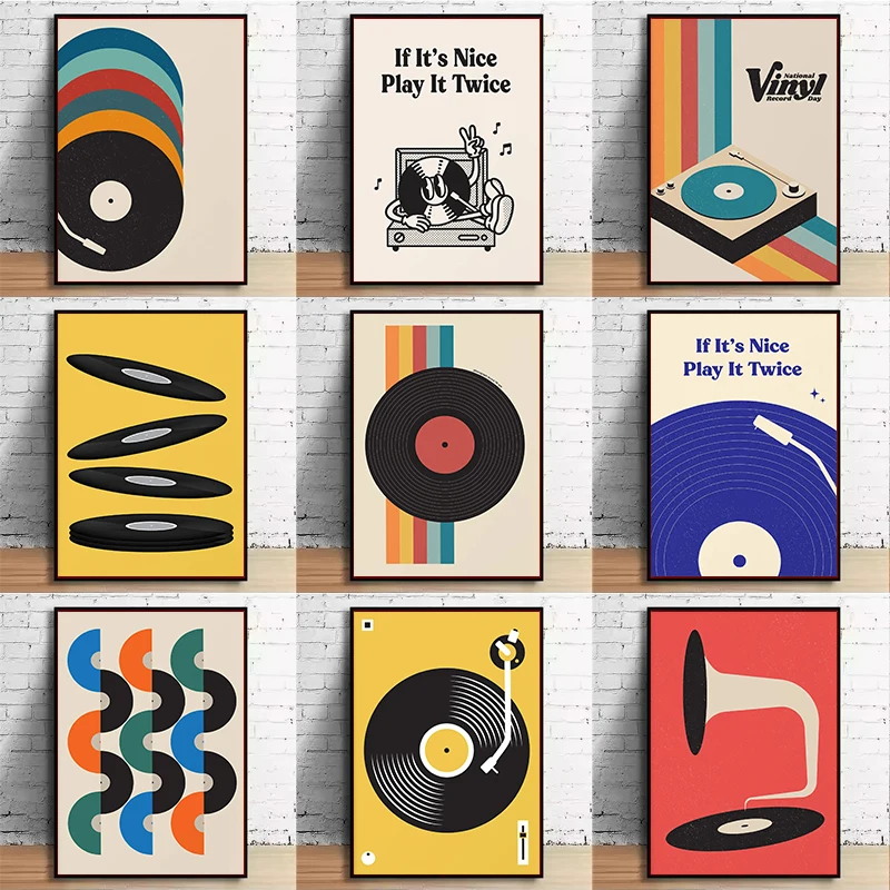 Mid-Century Vinyl-Schallplatte – Office Furniture And Design Bewertung und Preis