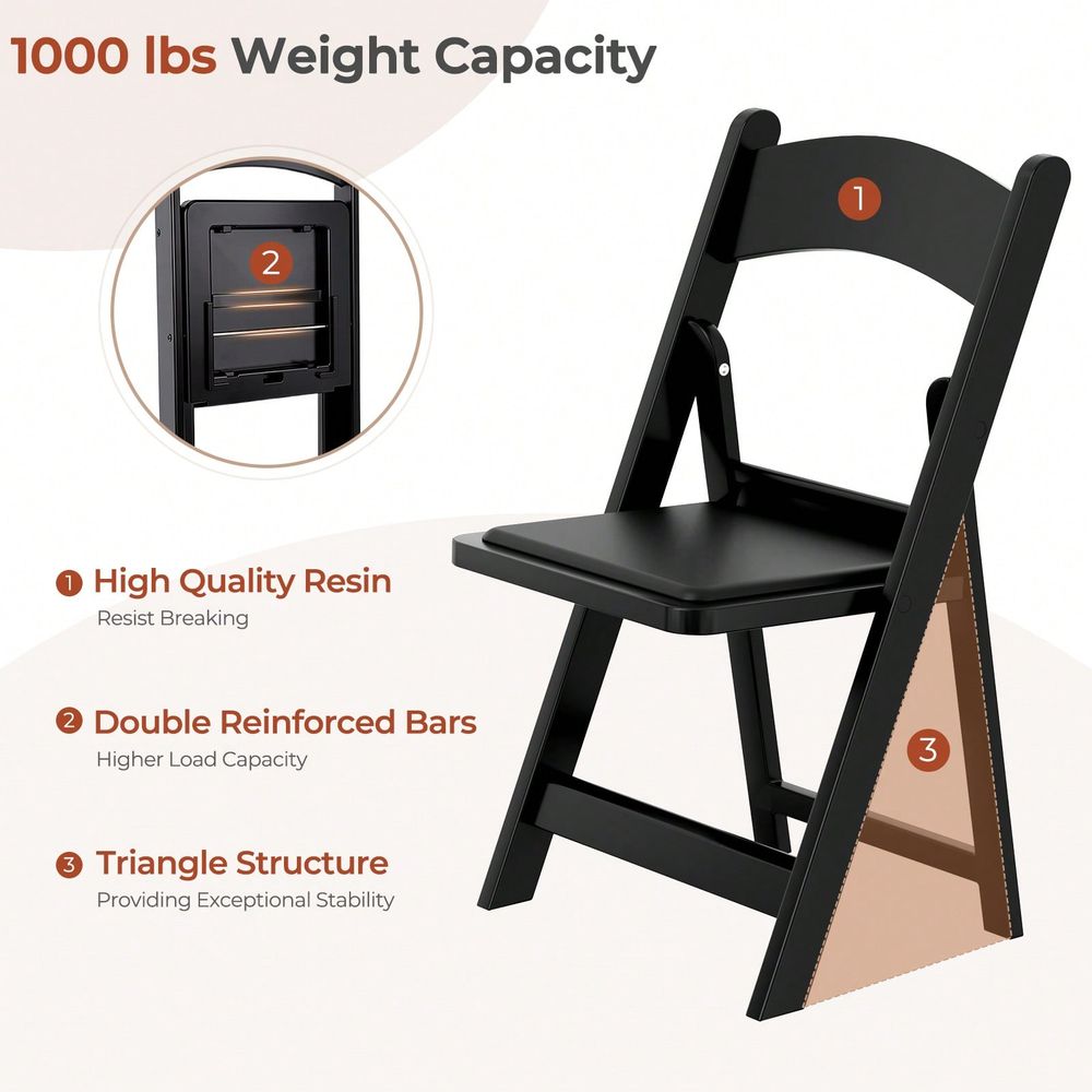 4 Stück Klappstühle aus Kunsth – Visitor Chair Padded Bewertung und Preis
